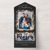 Black Trifold Christmas Card All In One Einladung (Innen Boden)