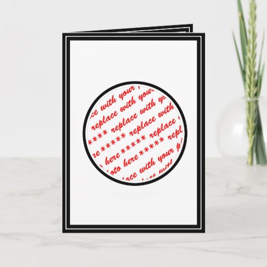 Black Trimmed Photo Template Karte (Vorderseite)