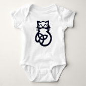 Black Trinity Knot Celtic Cat Baby One Piece Baby Strampler (Vorderseite)