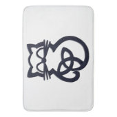 Black Trinity Knot Celtic Cat Bath Mat Badematte (Vorderseite Vertikal)