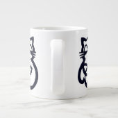 Black Trinity Knot Celtic Cat Jumbo Tasse (Rückseite)