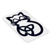 Black Trinity Knot Celtic Cat Magnet (Rechte Seite)