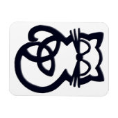 Black Trinity Knot Celtic Cat Magnet (Horizontal)