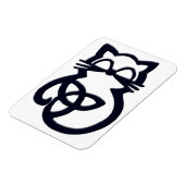 Black Trinity Knot Celtic Cat Magnet (Linke Seite)