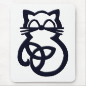 Black Trinity Knot Celtic Cat Mousepad (Vorne)