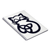 Black Trinity Knot Celtic Cat Notebook Notizblock (Rechte Seite)