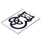 Black Trinity Knot Celtic Cat Notebook Notizblock (Linke Seite)