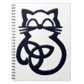 Black Trinity Knot Celtic Cat Notebook Notizblock (Vorderseite)