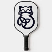 Black Trinity Knot Celtic Cat Pickleball Schläger (Vorderseite)