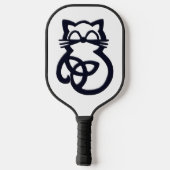 Black Trinity Knot Celtic Cat Pickleball Schläger (Rückseite)