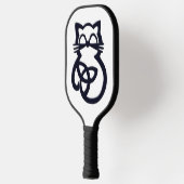 Black Trinity Knot Celtic Cat Pickleball Schläger (Links)