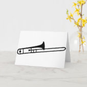 black trombone instrument icon karte (Gelbe Blume)