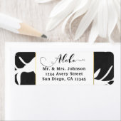 Black Tropical Blätter White & Gold Hochzeit (Insitu)