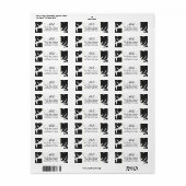 Black Tropical Blätter White & Gold Hochzeit (Vorne)