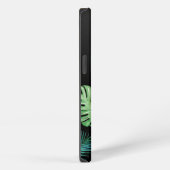 Black Tropical Leaf Muster Telefon Fall iPhone Hülle (Rechte Seite)