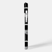 Black Tropical Modern Palm Tree Phone Case (Rückseite / Links)