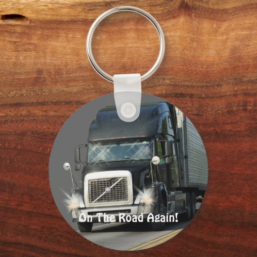 Black Truck Lkw Autofahrer Art Schlüsselanhänger (Vorderseite)