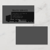 Black Truck Service Logistics Card Visitenkarte (Vorne/Hinten)