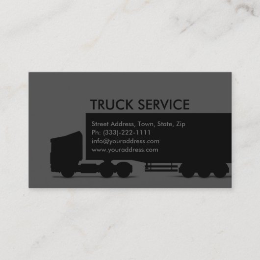 Black Truck Service Logistics Card Visitenkarte (Vorderseite)