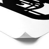 Black Tuba Instrument Poster (Ecke)