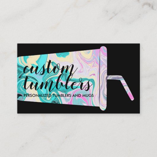 Black Tumbler Reiseschleifmaschine Visitenkarte (Vorderseite)