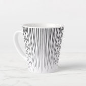 Black/Turquoise Stylish Stripe Pattern Milchtasse (Linke Ecke)
