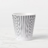 Black/Turquoise Stylish Stripe Pattern Milchtasse (Vorderseite)