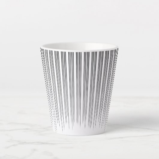 Black/Turquoise Stylish Stripe Pattern Milchtasse (Vorderseite)