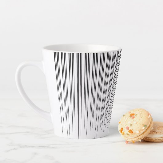 Black/Turquoise Stylish Stripe Pattern Milchtasse (Beispiel)