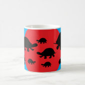 Black Turtles Colored Shapes Coffee Cup Kaffeetasse (Mittel)