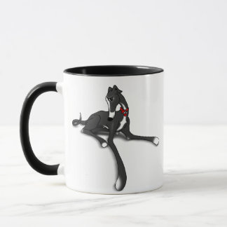 Black Tux Greyhound-Tasse Tasse