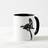 Black Tux Greyhound-Tasse Tasse (VorderseiteRechts)