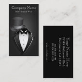 Black Tux Männer offizielle Visitenkarte (Vorne/Hinten)