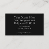 Black Tux Männer offizielle Visitenkarte (Rückseite)