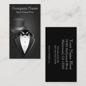 Black Tux Männer offizielle Visitenkarte (Vorne/Hinten)