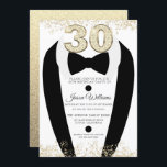 Black Tuxedo Anzug Gold Mens 30. Geburtstag Party Einladung<br><div class="desc">Black Tuxedo Anzug Gold Mens 30. Geburtstag Party Einladung Variationen zu den Einladungen und passenden Artikeln in unserem Shop</div>