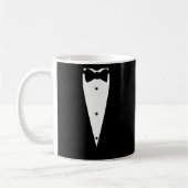 Black Tuxedo Anzug Jacket mit Lapel Bow-Krawatte Kaffeetasse (Links)