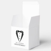 Black Tuxedo Anzug Trauzeuge Vorschlag Geschenkschachtel (Geöffnet)