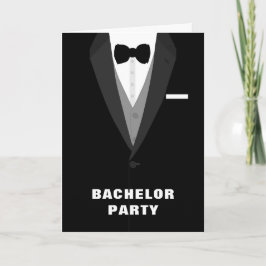 Black Tuxedo Bachelor Party Einladung