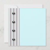 Black Tuxedo Bow Krawatte Aquamarin Blue Birthday Einladung (Rückseite)