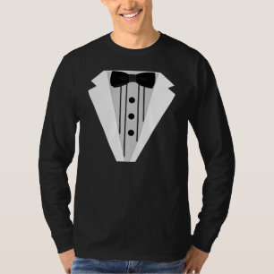 Black Tuxedo Bow Krawatte Formal T-Shirt