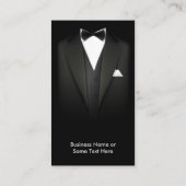 Black Tuxedo Businessman Anzug - Mod Simple Stylis Visitenkarte (Rückseite)