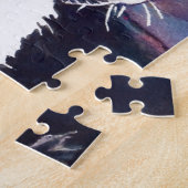 Black Tuxedo Cat in Stormy Mood Puzzle (Seite)