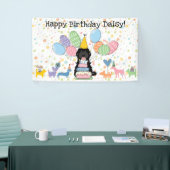 Black Tuxedo Cockapoo Cavapoo Dog Birthday Party Banner (Messeveranstaltung)