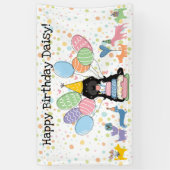 Black Tuxedo Cockapoo Cavapoo Dog Birthday Party Banner (Vertikal)
