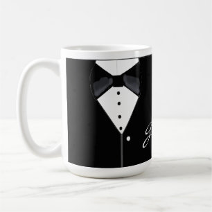 Black Tuxedo Groom Kaffeetasse