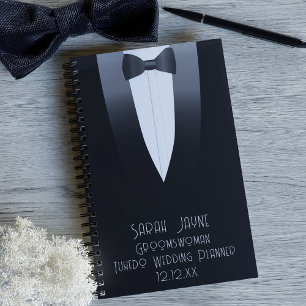 Black Tuxedo Groomswoman 1920er Jahre Hochzeitspla Planer