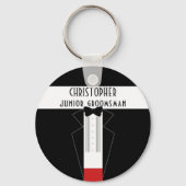 Black Tuxedo Junior Trauzeuge Wedding Schlüsselanh Schlüsselanhänger (Vorderseite)