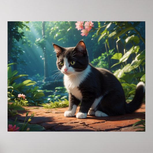*~* Black Tuxedo Kitty AP68 5:4 Feline Kitten Cat Poster (Vorne)