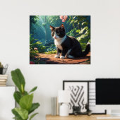 *~* Black Tuxedo Kitty AP68 5:4 Feline Kitten Cat Poster (Heimbüro)
